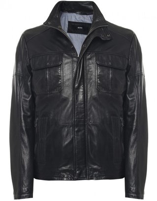Boss Black Hugo Gekunos Leather Jacket