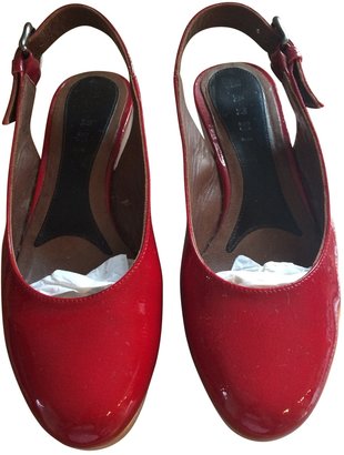 Marni Red Leather Mules & Clogs