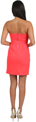 Amanda Uprichard Strapless Hilary Dress in Neon Orange