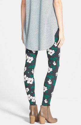 Threads for Thought Floral Print Organic Cotton Leggings (Juniors)