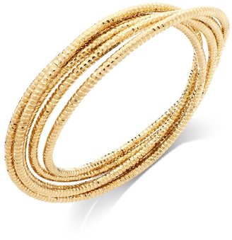 Alfani Gold-Tone Twisted Texture Bangle Bracelet Set