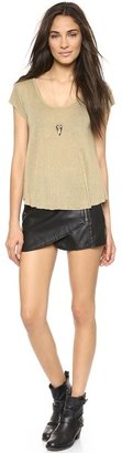 Free People Faux Leather Miniskirt