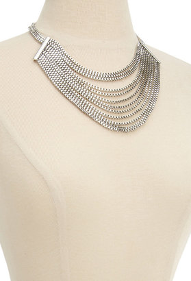 Forever 21 Layered Box Chain Bib Necklace