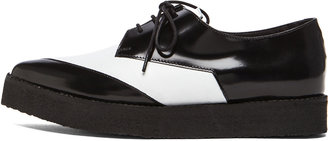 Pierre Hardy Lace Up Leather Dress Shoes in Black & White