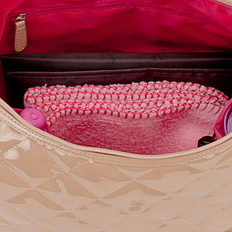 JP Lizzy Caramel Patent Hobo Diaper Bag