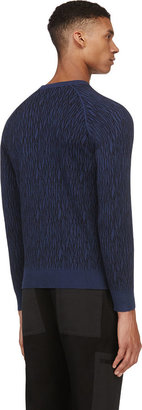 Calvin Klein Collection Blue Prism-Patterned Sweater