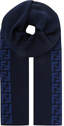 Fendi Wool logo scarf