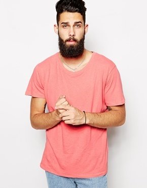 Gant T-Shirt with Faded Wash - Red
