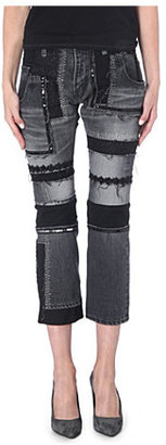 Junya Watanabe Patchwork straight-leg mid-rise jeans