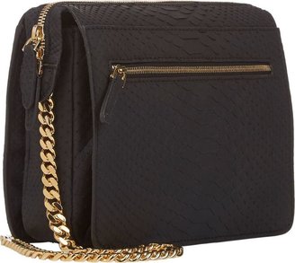 Zagliani Python Liberty Shoulder Bag-Black
