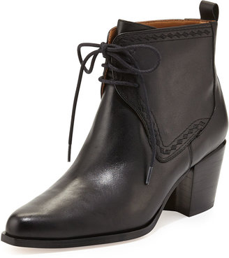 Bettye Muller Frontier Lace-Up Ankle Bootie, Black
