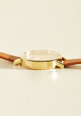 Time Floats By Watch in Tan & Gold - Big