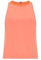 Dorothy Perkins Womens True decadence Neon Coral Jewel Collar Blouse- Coral
