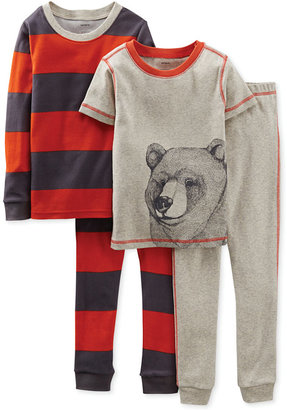 Carter's Little Boys' 4-Piece Fitted Cotton Pajamas