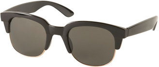 Topshop Clear Large Flat Top Sunglasses By Squint