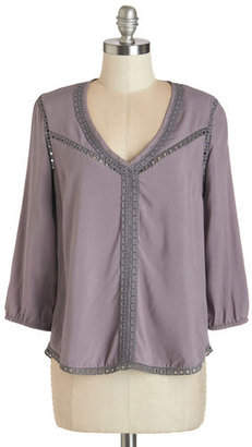 Poema Cool, Calm, and Calligraphy Top in Grey
