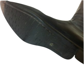 Santoni Grey Leather Boots