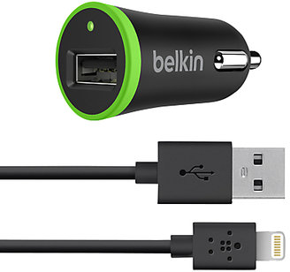 Belkin Car Charger with Lightning to USB Cable