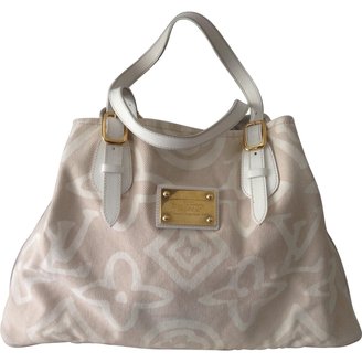 Louis Vuitton Beige Cotton Handbag