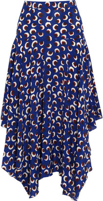 Stella McCartney Printed silk crepe de chine skirt