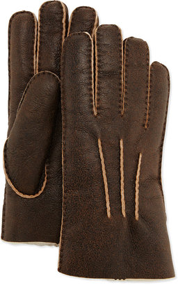 UGG Gauge Point Shearling Gloves, Bomber Chocolate