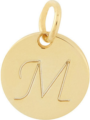 Anna Lou Gold plated small m disk charm