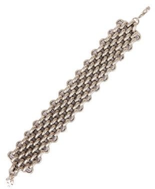 Lucky Brand Silver-Tone Woven Chain Bracelet