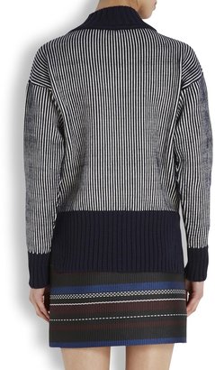 Suno Monochrome striped wool jumper