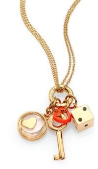 Marc by Marc Jacobs Key To My Heart Cluster Pendant Necklace