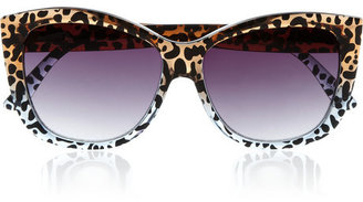 Le Specs Hatter leopard-print cat eye acetate sunglasses