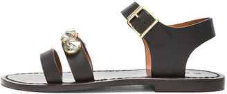 Marni Embellished Leather Strappy Sandals