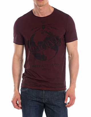 William Rast Burnout Crew Neck Graphic T Shirt