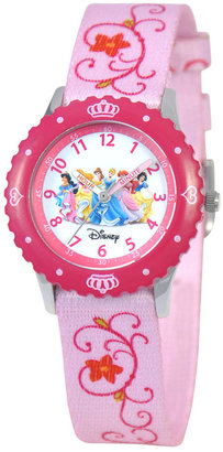 Disney Watch, Kid's Princess Time Teacher Printed Nylon Strap 31mm W000050