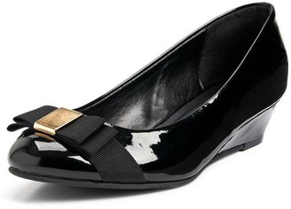 So Fabulous Joan Bow Front Extra Wide Fit Mid Wedge Shoes