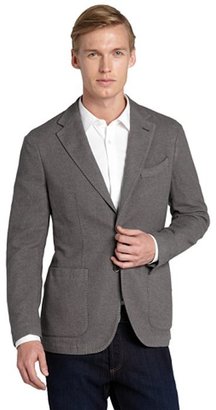 Canali grey cashmere-silk blend two button jacket