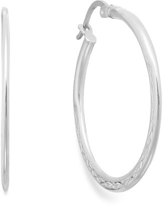 Bernini 5968 Giani Bernini Diamond-Cut Hoop Earrings (24mm) in Sterling Silver