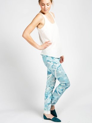Band Of Outsiders Blue Butterfly Daydream Print Skinny Jean
