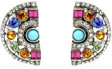 Ben-Amun Ben Amun Color Crystal Art Deco Earrings Women