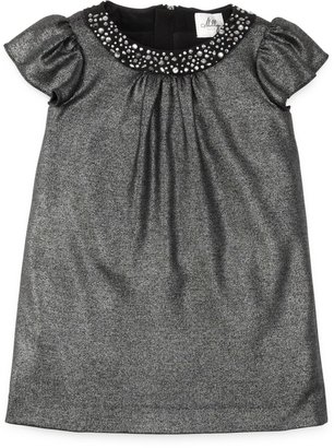 Milly Minis Embellished Neckline Dress