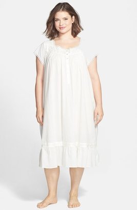Eileen West 'Brava' Cap Sleeve Waltz Nightgown (Plus Size)