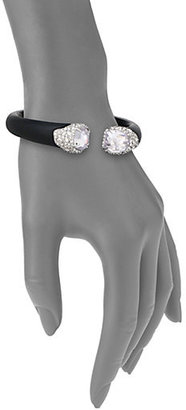 Alexis Bittar Deco Lucite & Crystal Cuff Bracelet
