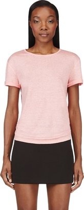 Alexander Wang T by Pink Watermelon Linen & Silk T-Shirt