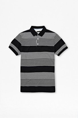 French Connection Men's Black Star Polo Tee