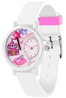 Tikkers Kids' white silicone strap 3D fairy watch