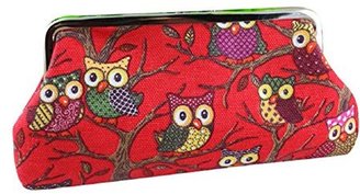 Suppion® New Fashion Women Lovely Style Lady Wallet Hasp Owl Purse Clutch Bag (Red)