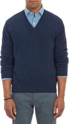 Barneys New York Cashmere V-neck Pullover Sweater