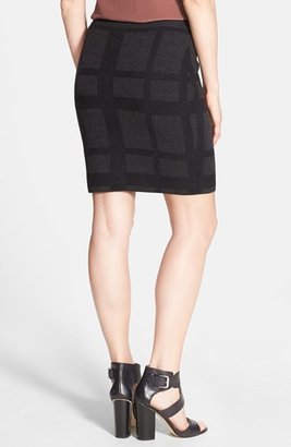 Eileen Fisher Plaid Felted Wool Knit Skirt (Online Only)