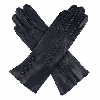 Dents Ladies leather gloves, 4 bl, with silk lining