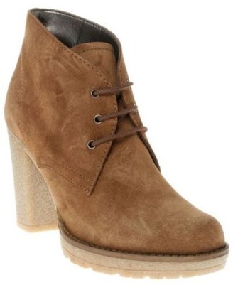 Sole New Womens Tan Chukka Suede Boots Ankle Lace Up