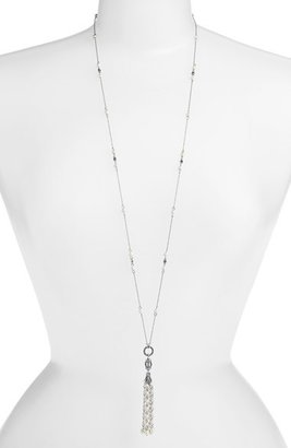 Judith Jack 'Pearl Romance' Long Tassel Pendant Necklace